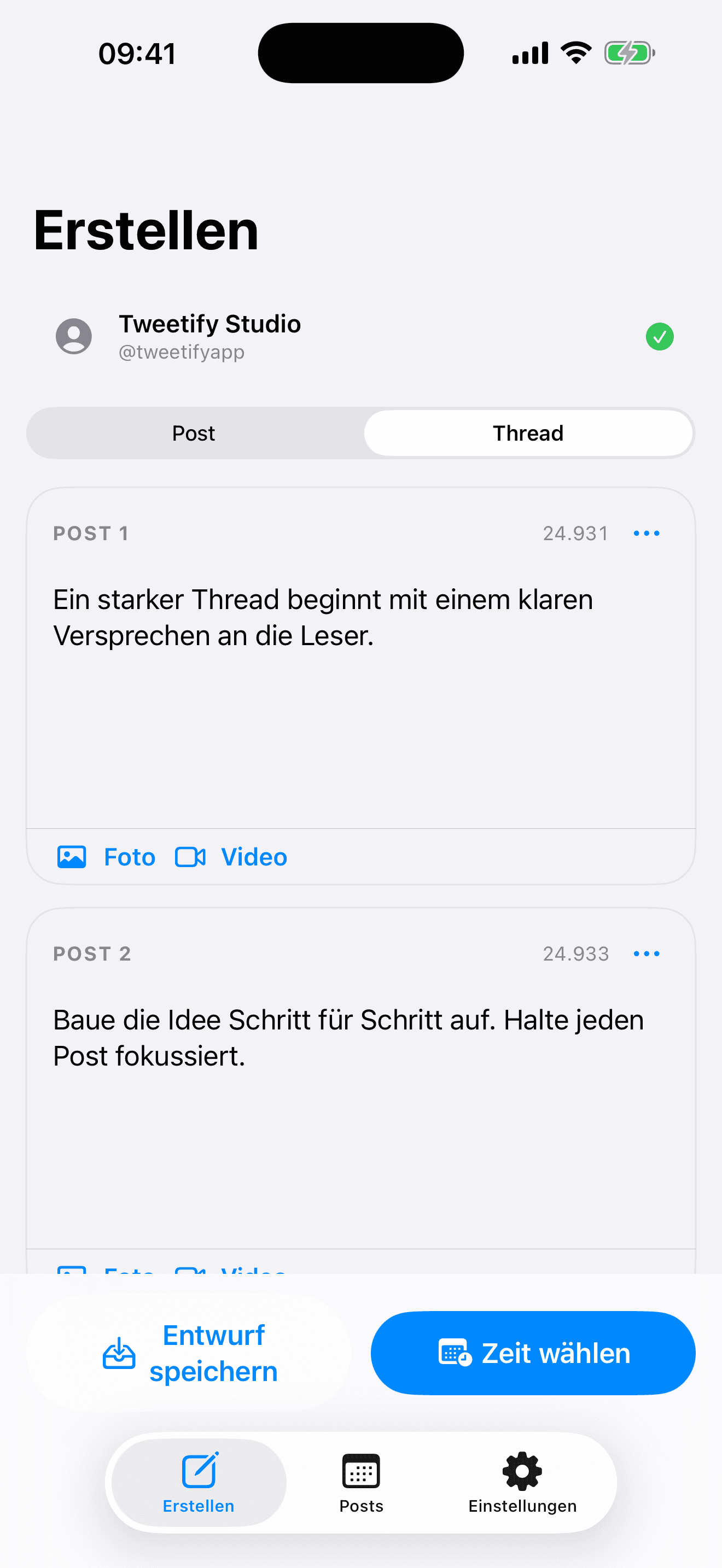 Mit dem Versprechen beginnen