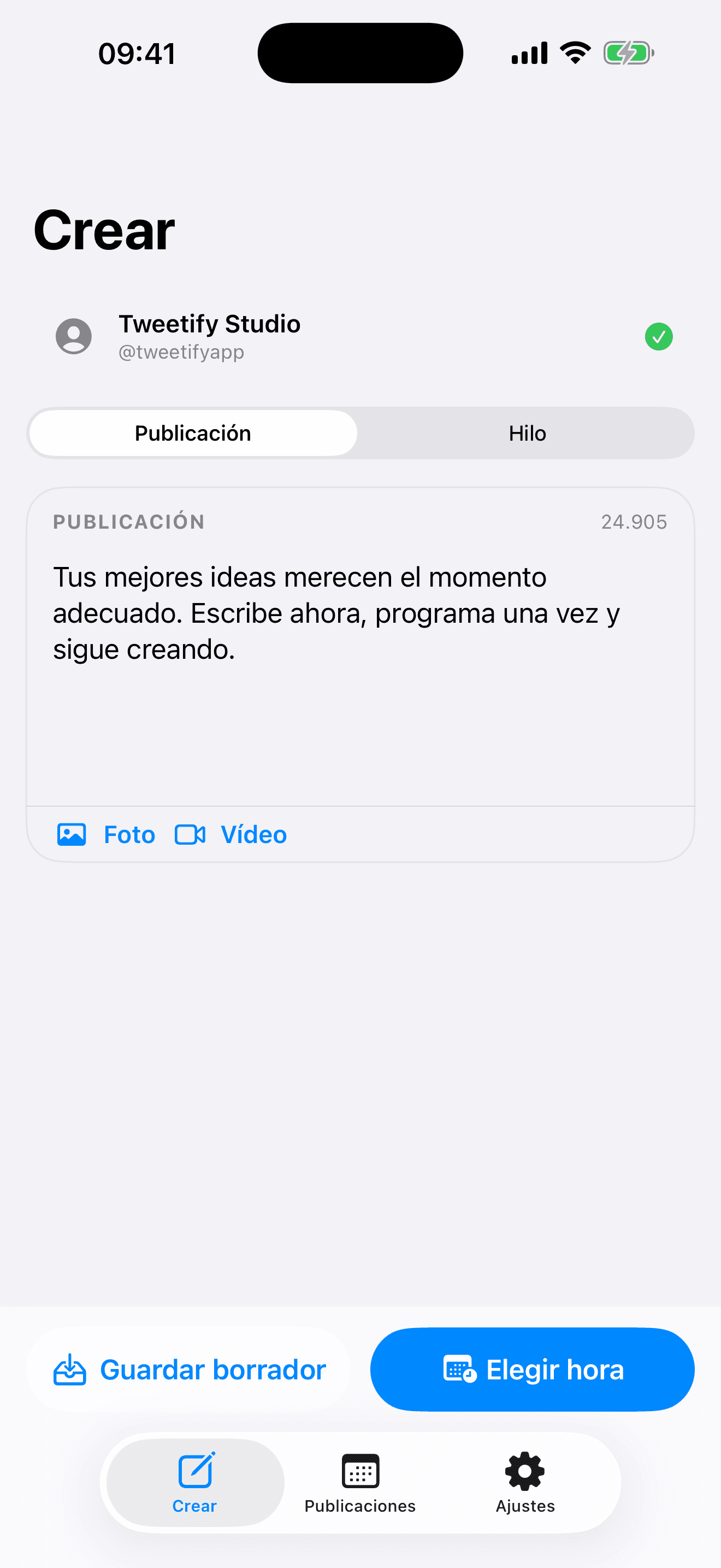 Vista previa de Tweetify