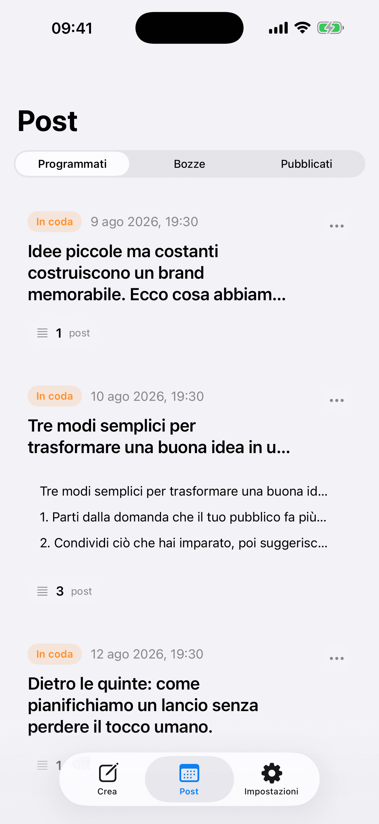 Anteprima dell’app Tweetify
